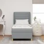 Cama con sommier y colchón en gris claro, 100x200 cm, tela by , Beds and slatted bases - Ref: Foro24-3340676, Price: 380,17 €...