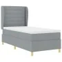 Cama con sommier y colchón en gris claro, 100x200 cm, tela by , Beds and slatted bases - Ref: Foro24-3340676, Price: 380,17 €...
