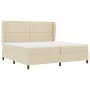 Cama con somier y colchón - Crema, 200x200 cm de tela by , Beds and slatted bases - Ref: Foro24-3340590, Price: 650,16 €, Dis...