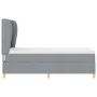 Cama con sommier y colchón en gris claro, 100x200 cm, tela by , Beds and slatted bases - Ref: Foro24-3340676, Price: 380,17 €...