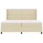 Cama con somier y colchón - Crema, 200x200 cm de tela by , Beds and slatted bases - Ref: Foro24-3340590, Price: 650,16 €, Dis...