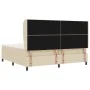 Cama con somier y colchón - Crema, 200x200 cm de tela by , Beds and slatted bases - Ref: Foro24-3340590, Price: 650,16 €, Dis...