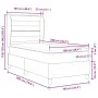 Cama con sommier y colchón en gris claro, 100x200 cm, tela by , Beds and slatted bases - Ref: Foro24-3340676, Price: 380,17 €...