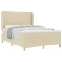 Cama con Colchón Crema 140x190 cm Tela von , Betten und Lattenroste - Ref: Foro24-3340688, Preis: 524,67 €, Rabatt: %