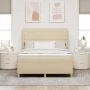 Cama con Colchón Crema 140x190 cm Tela von , Betten und Lattenroste - Ref: Foro24-3340688, Preis: 524,67 €, Rabatt: %