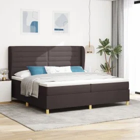 Comprar Cama con somier y colchón marrón oscuro