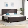 Cama con somier y colchón marrón oscuro 200x200 cm de tela von , Betten und Lattenroste - Ref: Foro24-3340714, Preis: 714,59 ...