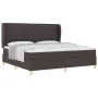 Cama con somier y colchón marrón oscuro 200x200 cm de tela von , Betten und Lattenroste - Ref: Foro24-3340714, Preis: 714,59 ...