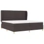 Cama con somier y colchón marrón oscuro 200x200 cm de tela von , Betten und Lattenroste - Ref: Foro24-3340714, Preis: 714,59 ...