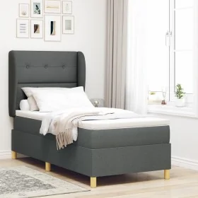 Colchón de Cama con Resortes Gris Oscuro 100x200