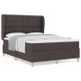 Cama tipo box spring con colchón marrón oscuro 140x190 cm tela | Foro24.es | Tu tienda online para hogar, jardín y más Foro24.es
