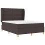 Cama tipo box spring con colchón marrón oscuro 140x190 cm tela | Foro24.es | Tu tienda online para hogar, jardín y más Foro24.es
