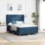 Cama Box Spring con Colchón Azul 140x190 cm de Tela | Foro24.es | Tu tienda online para hogar, jardín y más Foro24.es