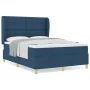 Cama Box Spring con Colchón Azul 140x190 cm de Tela | Foro24.es | Tu tienda online para hogar, jardín y más Foro24.es