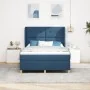 Cama Box Spring con Colchón Azul 140x190 cm de Tela | Foro24.es | Tu tienda online para hogar, jardín y más Foro24.es