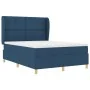 Cama Box Spring con Colchón Azul 140x190 cm de Tela | Foro24.es | Tu tienda online para hogar, jardín y más Foro24.es