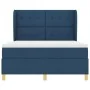 Cama Box Spring con Colchón Azul 140x190 cm de Tela | Foro24.es | Tu tienda online para hogar, jardín y más Foro24.es