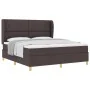 Cama Box Spring con colchón marrón oscuro 180x200 cm tela de , Camas y somieres - Ref: Foro24-3340770, Precio: 648,49 €, Desc...