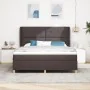 Cama Box Spring con colchón marrón oscuro 180x200 cm tela de , Camas y somieres - Ref: Foro24-3340770, Precio: 648,49 €, Desc...