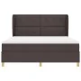 Cama Box Spring con colchón marrón oscuro 180x200 cm tela de , Camas y somieres - Ref: Foro24-3340770, Precio: 648,49 €, Desc...