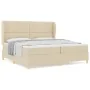 Cama con somier y colchón, crema, 200x200 cm, tela von , Betten und Lattenroste - Ref: Foro24-3340779, Preis: 651,48 €, Rabat...