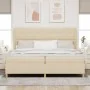 Cama con somier y colchón, crema, 200x200 cm, tela von , Betten und Lattenroste - Ref: Foro24-3340779, Preis: 651,48 €, Rabat...