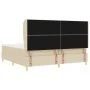 Cama con somier y colchón, crema, 200x200 cm, tela von , Betten und Lattenroste - Ref: Foro24-3340779, Preis: 651,48 €, Rabat...