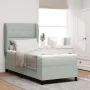 Cama con somier y colchón Gris Claro 90x200 cm Terciopelo | Foro24.es | Tu tienda online para hogar, jardín y más Foro24.es