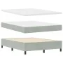 Cama con Base y Colchón Gris Claro 160x200 cm Terciopelo by , Beds and slatted bases - Ref: Foro24-3340934, Price: 552,22 €, ...