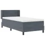 Cama Box Spring con Colchón Gris Oscuro 90x200 cm Terciopelo by , Beds and slatted bases - Ref: Foro24-3341451, Price: 302,00...