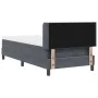 Cama Box Spring con Colchón Gris Oscuro 90x200 cm Terciopelo by , Beds and slatted bases - Ref: Foro24-3341451, Price: 302,00...