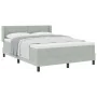 Cama con base de resortes y colchón gris claro 140x190 cm terciopelo | Foro24.es | Tu tienda online para hogar, jardín y más Foro24.es