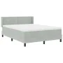 Cama con base de resortes y colchón gris claro 140x190 cm terciopelo | Foro24.es | Tu tienda online para hogar, jardín y más Foro24.es