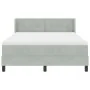 Cama con base de resortes y colchón gris claro 140x190 cm terciopelo | Foro24.es | Tu tienda online para hogar, jardín y más Foro24.es