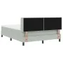 Cama con base de resortes y colchón gris claro 140x190 cm terciopelo | Foro24.es | Tu tienda online para hogar, jardín y más Foro24.es