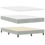 Cama Box Spring con Colchón Gris Claro 140x200 cm Aterciopelado | Foro24.es | Tu tienda online para hogar, jardín y más Foro24.es