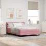 Cama con somier y colchón Rosa 140x200 cm Terciopelo by , Beds and slatted bases - Ref: Foro24-3341473, Price: 422,90 €, Disc...