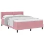 Cama con somier y colchón Rosa 140x200 cm Terciopelo by , Beds and slatted bases - Ref: Foro24-3341473, Price: 422,90 €, Disc...