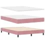 Cama con somier y colchón Rosa 140x200 cm Terciopelo by , Beds and slatted bases - Ref: Foro24-3341473, Price: 422,90 €, Disc...