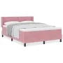Cama con somier y colchón Rosa 140x200 cm Terciopelo by , Beds and slatted bases - Ref: Foro24-3341473, Price: 422,90 €, Disc...