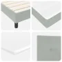 Cama Box Spring con Colchón Gris Claro 140x200 cm Aterciopelado | Foro24.es | Tu tienda online para hogar, jardín y más Foro24.es