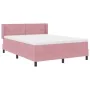 Cama con somier y colchón Rosa 140x200 cm Terciopelo by , Beds and slatted bases - Ref: Foro24-3341473, Price: 422,90 €, Disc...