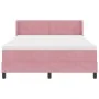 Cama con somier y colchón Rosa 140x200 cm Terciopelo by , Beds and slatted bases - Ref: Foro24-3341473, Price: 422,90 €, Disc...