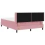 Cama con somier y colchón Rosa 140x200 cm Terciopelo by , Beds and slatted bases - Ref: Foro24-3341473, Price: 422,90 €, Disc...