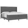 Cama con somier y colchón Gris Oscuro 200x200 cm Tela by , Beds and slatted bases - Ref: Foro24-3341603, Price: 706,10 €, Dis...