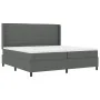 Cama con somier y colchón Gris Oscuro 200x200 cm Tela by , Beds and slatted bases - Ref: Foro24-3341603, Price: 706,10 €, Dis...