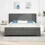 Cama con somier y colchón Gris Oscuro 200x200 cm Tela by , Beds and slatted bases - Ref: Foro24-3341603, Price: 706,10 €, Dis...