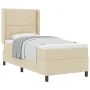 Cama con Box Spring y Colchón Crema 100x200 cm Tela de , Camas y somieres - Ref: Foro24-3341635, Precio: 359,27 €, Descuento: %