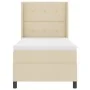Cama con Box Spring y Colchón Crema 100x200 cm Tela de , Camas y somieres - Ref: Foro24-3341635, Precio: 359,27 €, Descuento: %