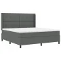 Cama con base caja y colchón gris oscuro 180x200 cm tela by , Beds and slatted bases - Ref: Foro24-3341659, Price: 655,31 €, ...